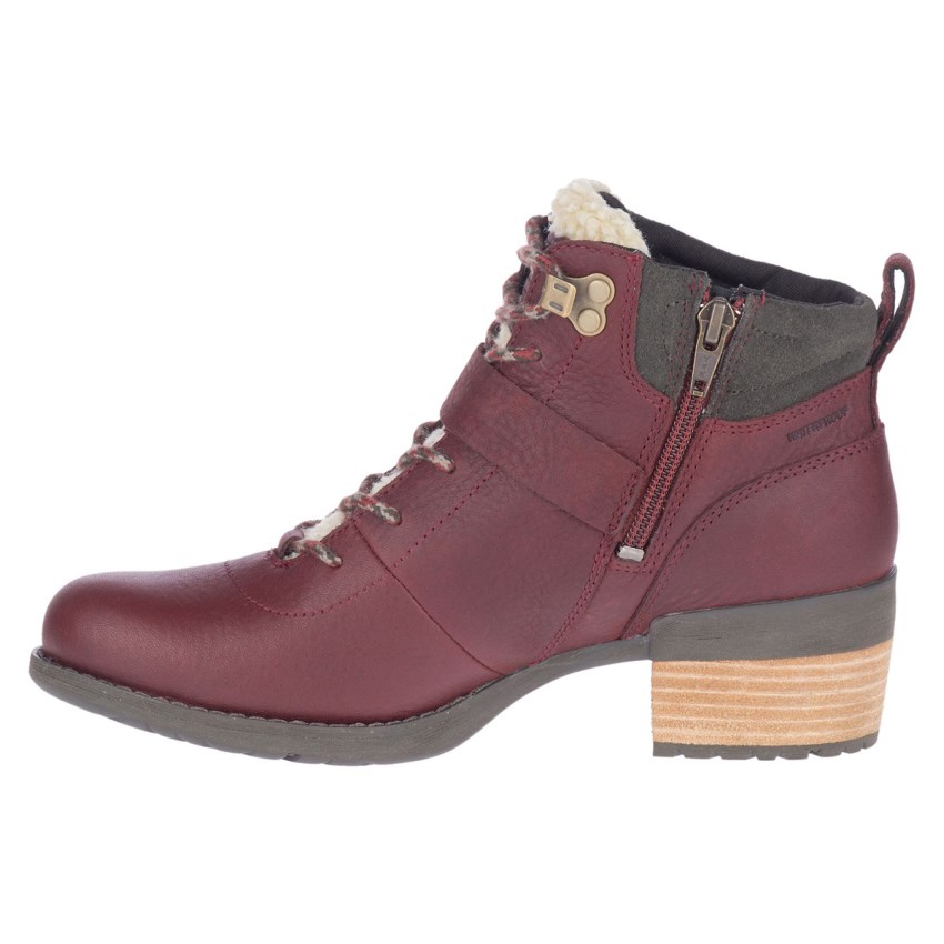 Bottes Merrell Shiloh II Lace Waterproof Bordeaux Femme | J.N.GMPW